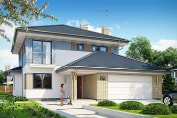  Projekt domu Szmaragd 5 (WAH1688) - projekt domu z pełnym piętrem - Zdjęcie 1