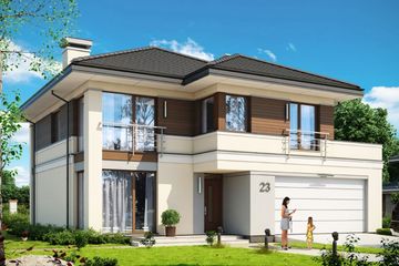  Projekt domu Tytan 3 (WAH1690) - projekt domu z pełnym piętrem - Zdjęcie 1