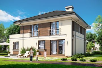  Projekt domu Tytan 3 (WAH1690) - projekt domu z pełnym piętrem - Zdjęcie 2