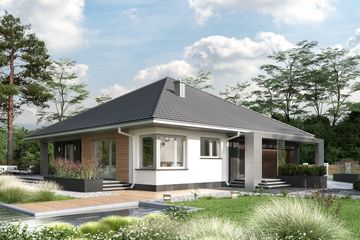  Projekt domu Ksenia (1554) (KRD2703) - projekt domu parterowego - Zdjęcie 1