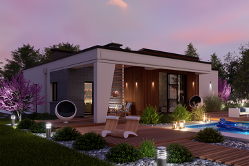  Projekt domu Domidea 2 FN (WAC1022) - projekt domu parterowego - Zdjęcie 9