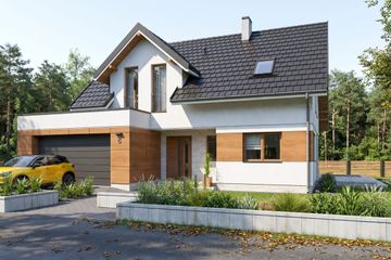  Projekt domu Nobilis I G2 (SLS1068) - projekt domu parterowego z poddaszem - Zdjęcie 1