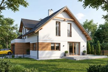  Projekt domu Nobilis I G2 (SLS1068) - projekt domu parterowego z poddaszem - Zdjęcie 2