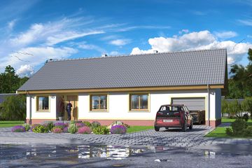  Projekt domu Tamina mała PS 2 (WOE1097) - projekt domu parterowego - Zdjęcie 2