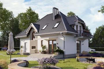  Projekt domu Ślężan (1197) (KRD2707) - projekt domu parterowego z poddaszem - Zdjęcie 4