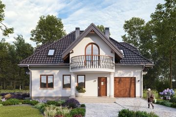  Projekt domu Ślężan (1197) (KRD2707) - projekt domu parterowego z poddaszem - Zdjęcie 2