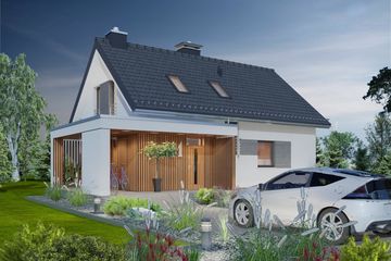  Projekt domu Domidea 58 m (WAC1025) - projekt domu parterowego z poddaszem - Zdjęcie 6