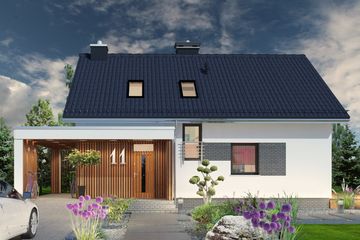  Projekt domu Domidea 58 m (WAC1025) - projekt domu parterowego z poddaszem - Zdjęcie 5