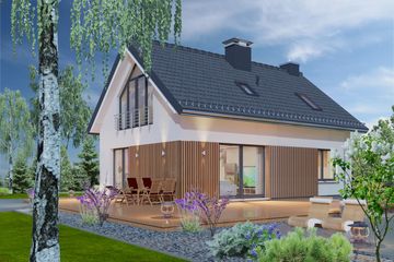  Projekt domu Domidea 58 m (WAC1025) - projekt domu parterowego z poddaszem - Zdjęcie 8