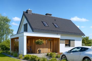  Projekt domu Domidea 58 m (WAC1025) - projekt domu parterowego z poddaszem - Zdjęcie 1