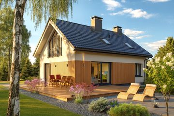  Projekt domu Domidea 58 m (WAC1025) - projekt domu parterowego z poddaszem - Zdjęcie 2