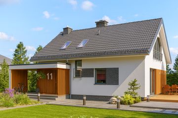  Projekt domu Domidea 58 m (WAC1025) - projekt domu parterowego z poddaszem - Zdjęcie 4