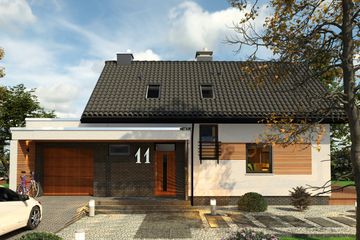  Projekt domu Domidea 58 G (WAC1026) - projekt domu parterowego z poddaszem - Zdjęcie 5