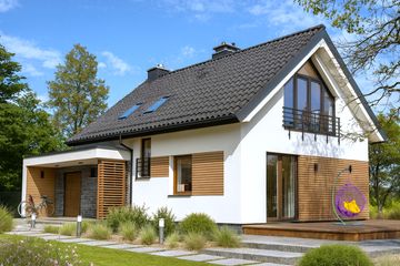  Projekt domu Domidea 58 G (WAC1026) - projekt domu parterowego z poddaszem - Zdjęcie 1