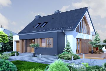  Projekt domu Domidea 60 G (WAC1027) - projekt domu parterowego z poddaszem - Zdjęcie 1