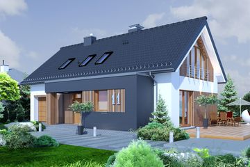  Projekt domu Domidea 60 dG (WAC1028) - projekt domu parterowego z poddaszem - Zdjęcie 3