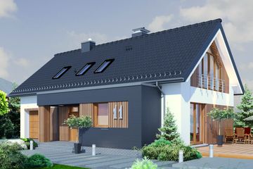 Projekt domu Domidea 60 dG (WAC1028) - projekt domu parterowego z poddaszem - Zdjęcie 1