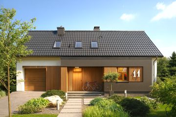  Projekt domu Domidea 60 dG (WAC1028) - projekt domu parterowego z poddaszem - Zdjęcie 1