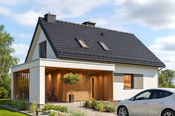  Projekt domu Domidea 58 (WAC1029) - projekt domu parterowego z poddaszem - Zdjęcie 1