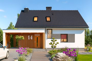  Projekt domu Domidea 58 (WAC1029) - projekt domu parterowego z poddaszem - Zdjęcie 2