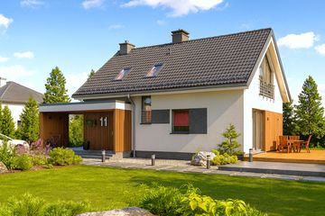  Projekt domu Domidea 58 (WAC1029) - projekt domu parterowego z poddaszem - Zdjęcie 3