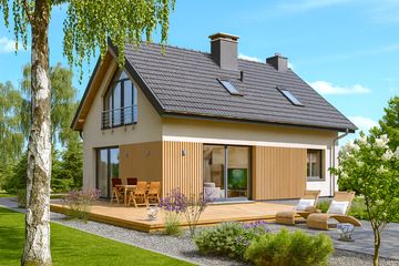  Projekt domu Domidea 58 (WAC1029) - projekt domu parterowego z poddaszem - Zdjęcie 4