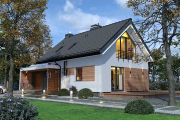  Projekt domu Domidea 58 mG (WAC1030) - projekt domu parterowego z poddaszem - Zdjęcie 4