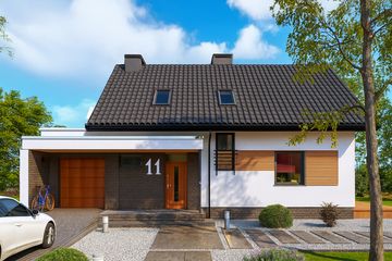  Projekt domu Domidea 58 mG (WAC1030) - projekt domu parterowego z poddaszem - Zdjęcie 1