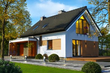  Projekt domu Domidea 58 mG (WAC1030) - projekt domu parterowego z poddaszem - Zdjęcie 2