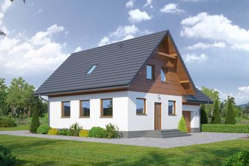  Projekt domu Gronowo 3 (KRP1976) - projekt domu parterowego z poddaszem - Zdjęcie 1