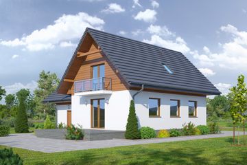  Projekt domu Gronowo 3 (KRP1976) - projekt domu parterowego z poddaszem - Zdjęcie 2