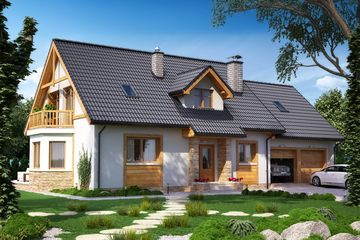  Projekt domu BW-27 wariant 3 (JGC1146) - projekt domu parterowego z poddaszem - Zdjęcie 1