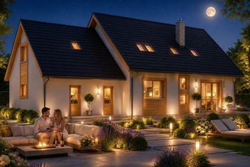 Projekt domu BW-27 wariant 3 - parterowy z poddaszem dom o powierzchni 139,90 m², dach dwuspadowy - ujęcie 3