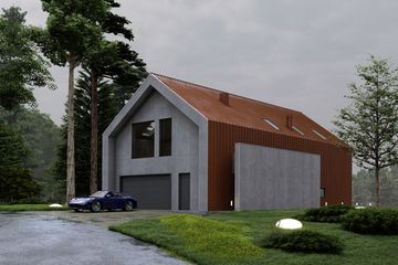  Projekt domu FX-47 (PZB1028) - projekt domu parterowego z poddaszem - Zdjęcie 1