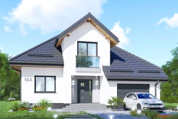  Projekt domu APS 164 New (LUA1387) - projekt domu parterowego z poddaszem - Zdjęcie 1