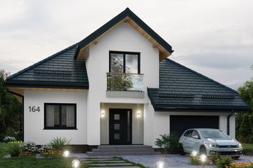  Projekt domu APS 164 New (LUA1387) - projekt domu parterowego z poddaszem - Zdjęcie 3