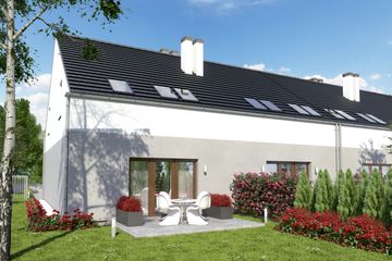  Projekt domu Azalia II z garażem 1-st. szeregówka [A-SZ] (WRF1655) - projekt domu parterowego z poddaszem - Zdjęcie 2