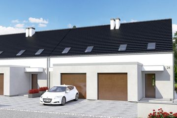  Projekt domu Azalia II z garażem 1-st. szeregówka [A-SZ] (WRF1655) - projekt domu parterowego z poddaszem - Zdjęcie 3