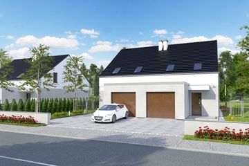  Projekt domu Azalia II z garażem 1-st. bliźniak [A-BL1] (WRF1654) - projekt domu parterowego z poddaszem - Zdjęcie 3