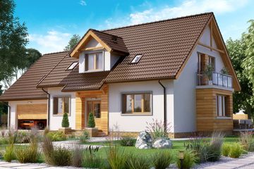  Projekt domu BW-27 wariant 2 (JGC1149) - projekt domu parterowego z poddaszem - Zdjęcie 1