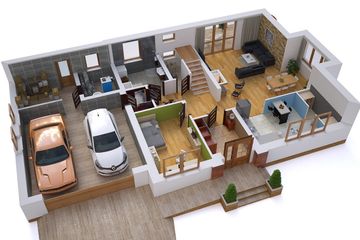 Projekt domu BW-27 wariant 2 - parterowy z poddaszem dom o powierzchni 143,40 m², dach dwuspadowy - ujęcie 4