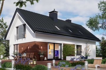  Projekt domu Domidea 58 dG w2 (WAC1042) - projekt domu parterowego z poddaszem - Zdjęcie 1