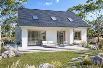 Projekt domu Małgosia e - parterowy z poddaszem dom o powierzchni 146,60 m², dach dwuspadowy - ujęcie 2