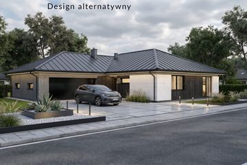 Projekt domu Separatus I G2 - parterowy dom o powierzchni 120,58 m², dach wielospadowy - ujęcie 4