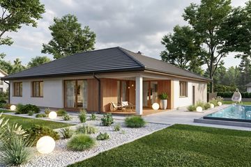 Projekt domu Separatus I G2 - parterowy dom o powierzchni 120,58 m², dach wielospadowy - ujęcie 6