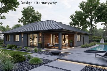 Projekt domu Separatus I G2 - parterowy dom o powierzchni 120,58 m², dach wielospadowy - ujęcie 8