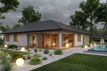 Projekt domu Separatus I G2 - parterowy dom o powierzchni 120,58 m², dach wielospadowy - ujęcie 10