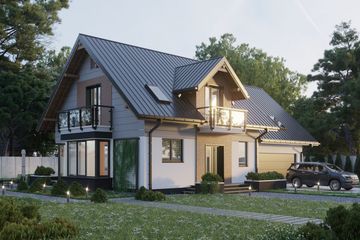  Projekt domu Axel Rex (1560) (KRD2709) - projekt domu parterowego z poddaszem - Zdjęcie 2