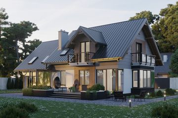  Projekt domu Axel Rex (1560) (KRD2709) - projekt domu parterowego z poddaszem - Zdjęcie 3