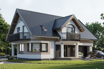  Projekt domu Heliotrop G1 (1561) (KRD2710) - projekt domu parterowego z poddaszem - Zdjęcie 1